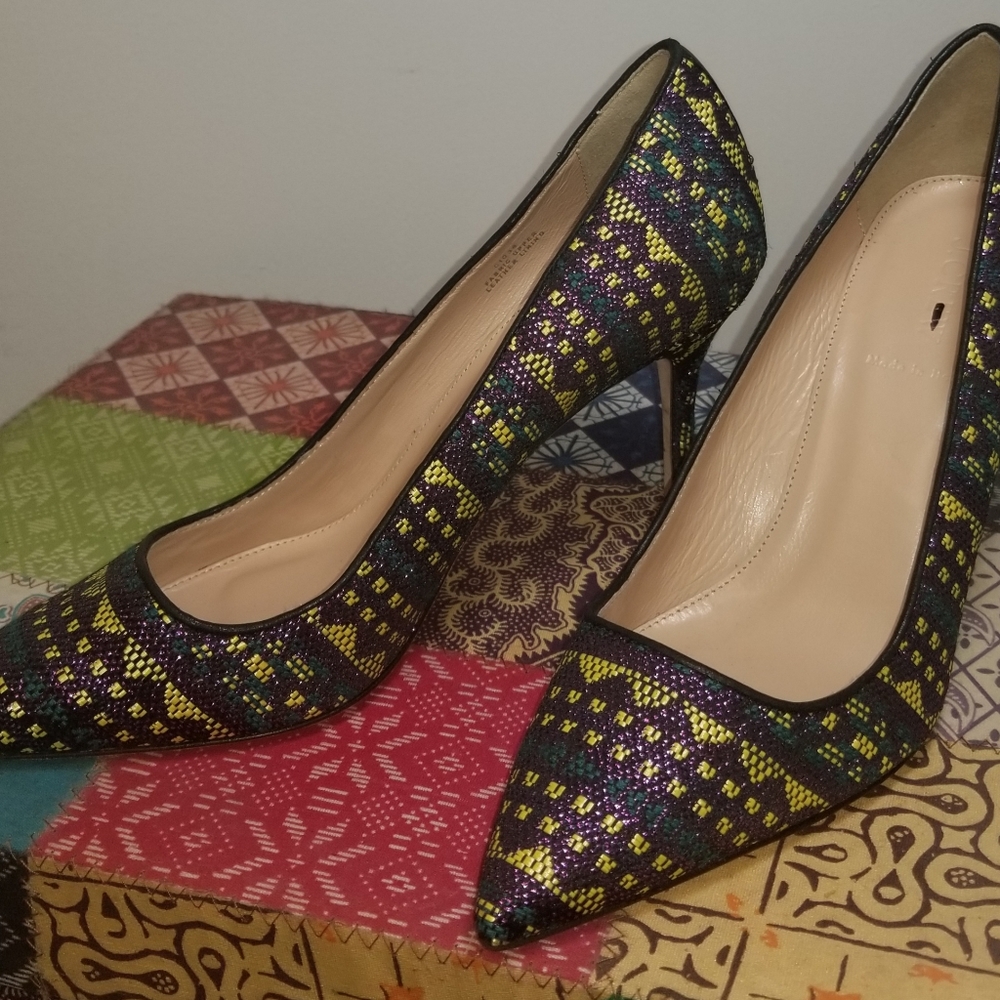 J. Crew Elsie Fabric Pumps in Retro Lemon